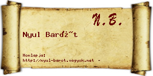 Nyul Barót névjegykártya